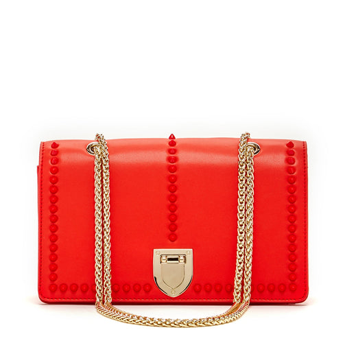 Load image into Gallery viewer, SUSU The Josie Red Leather Purse with Chain
