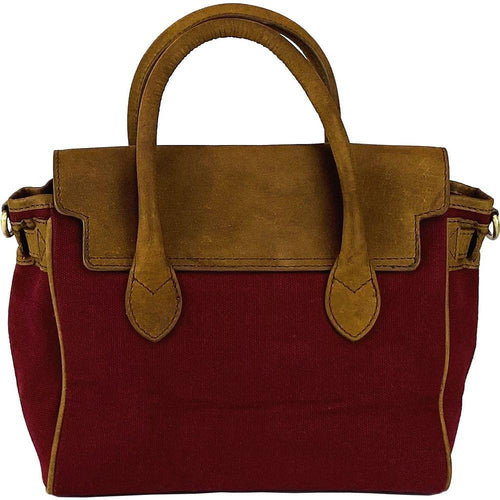 Load image into Gallery viewer, K0042XCB | Borsa a Mano Mini in Canvas/Vera Pelle Made in Italy.
