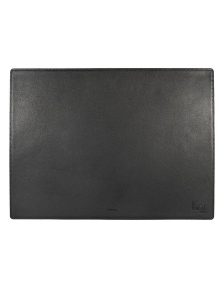 K0044AB | Sottomano da Scrivania in Vera Pelle pieno fiore con grana dollaro - Colore Nero - Dimensioni: cm 50 x 37 x 0,5 - Confezione: Busta in Cartoncino Nera-1