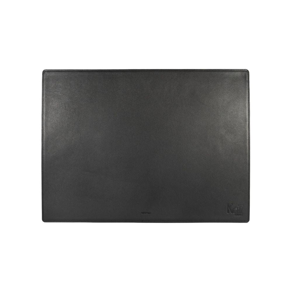 K0044AB | Sottomano da Scrivania in Vera Pelle pieno fiore con grana dollaro - Colore Nero - Dimensioni: cm 50 x 37 x 0,5 - Confezione: Busta in Cartoncino Nera-1