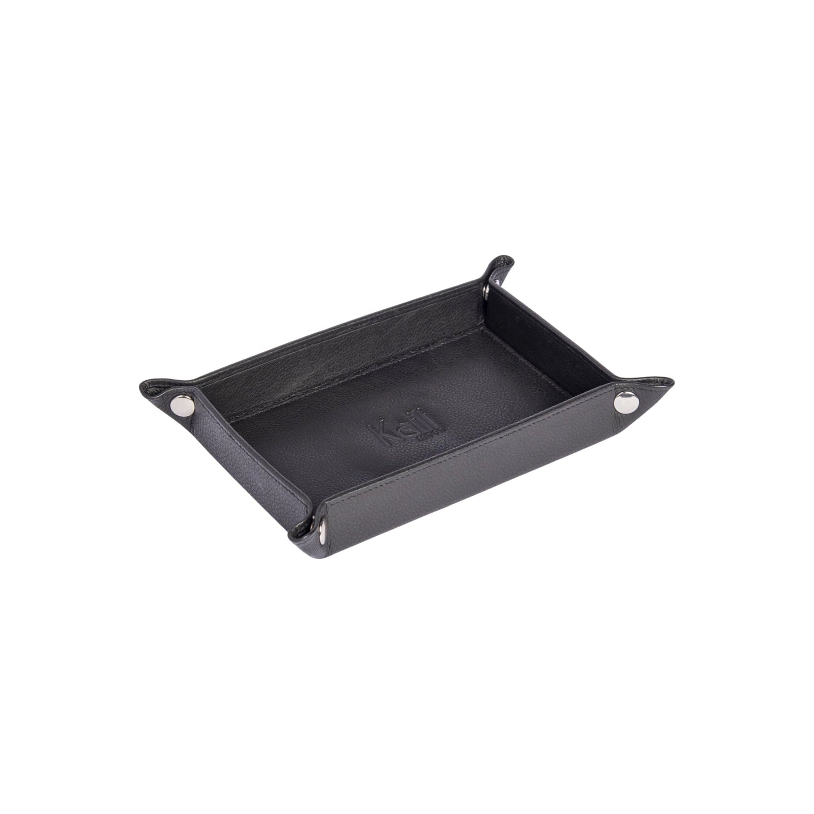 K0052AB  | Vuotatasche Rettangolare in Vera Pelle pieno fiore, con leggera grana. Colore Nero. Chiusura con bottoni automatici in finitura Argento Lucido. Dimensioni (da chiuso): cm 17 x 11 x 3-0