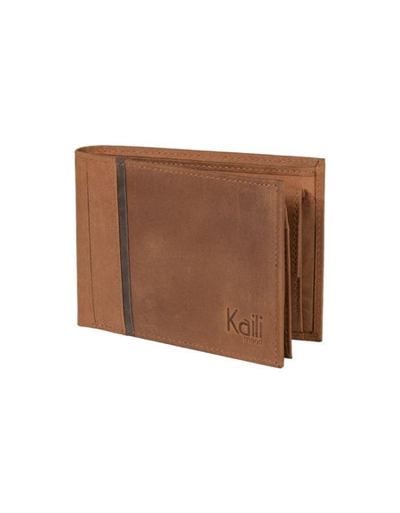 K12204UB | Portafogli Uomo in Vera Pelle pieno fiore, Naked. Colore Cuoio. Protezione RFID. Dimensioni da chiuso: cm 12,5 x 9,5 x 2. Confezione: Scatola regalo fondo/coperchio-0