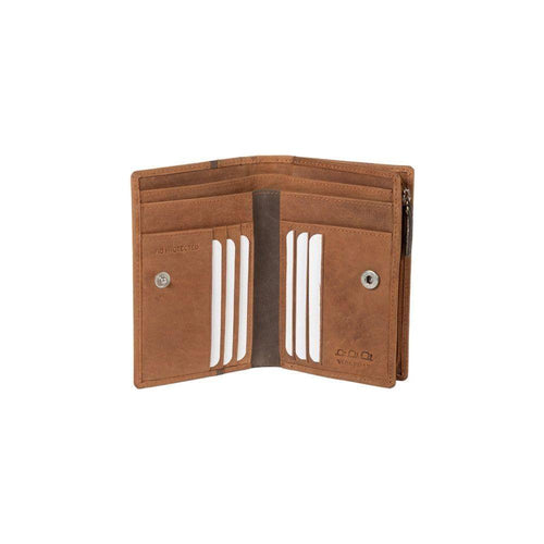 Load image into Gallery viewer, K12234UB | Portafogli Donna in Vera Pelle pieno fiore, Naked. Colore Cuoio. Protezione RFID. Dimensioni da chiuso: cm 9,5 x 14 x 3. Confezione: Scatola regalo fondo/coperchio-1
