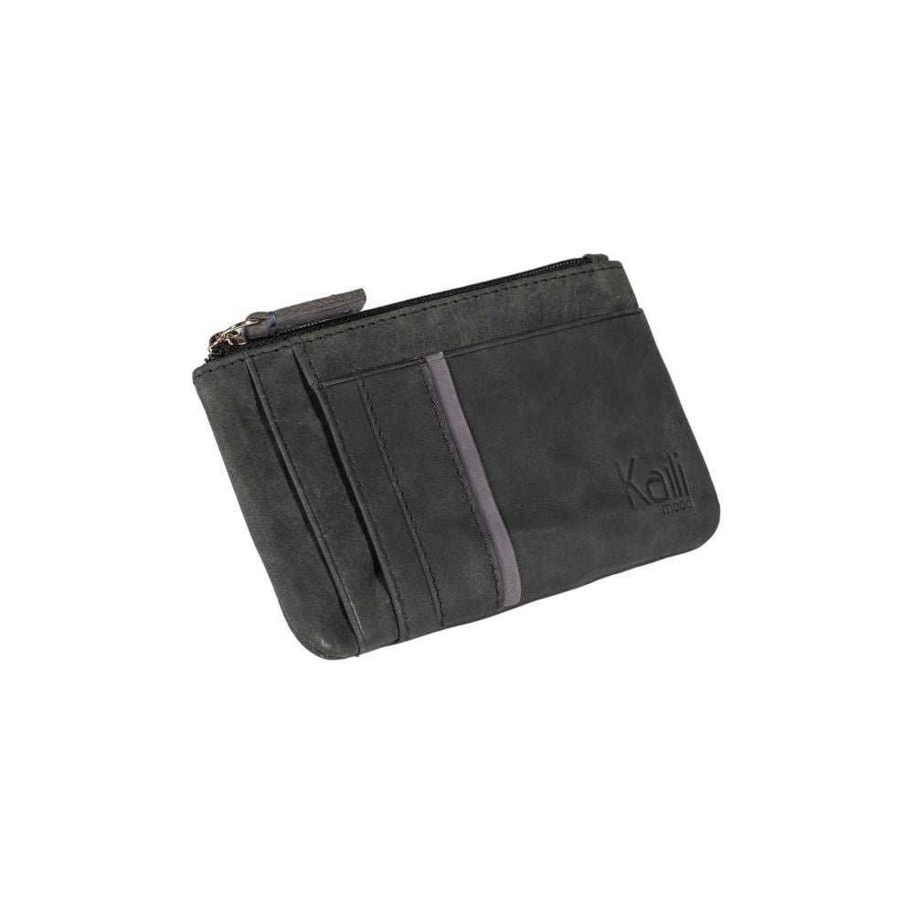 K12260AF | Bustina porta carte di credito e portamonete in Vera Pelle pieno fiore, Naked. Colore Nero. Protezione RFID. Dimensioni: cm 13 x 8 x 1. Confezione: Scatola regalo fondo/coperchio-2