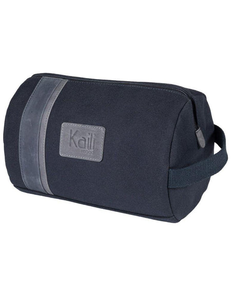 K2005DF | Beauty Case in Canvas 100% Cotone/Vera Pelle pieno fiore, Naked. Colore Blu. Maniglia laterale. Chiusura con lampo. Dimensioni: cm 25 x 15 x 17. Confezione: Sacchetto in Tnt-0