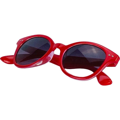 Load image into Gallery viewer, Occhiali da Sole Donna con montatura in Poliammide. Lenti sfumate di Protezione UV400 - Colore Rosso. Dimensioni: cm 14 x 4,5 x 15-5
