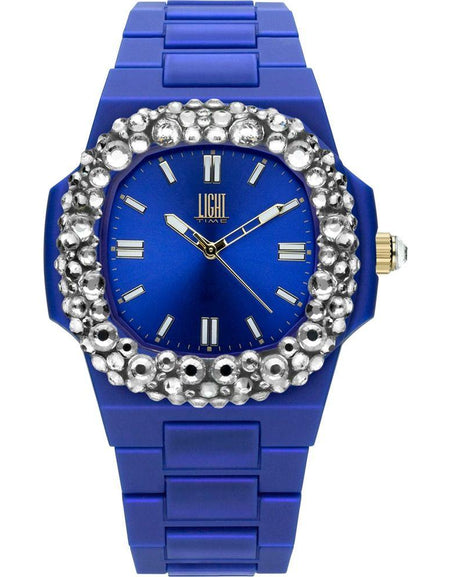 LIGHT TIME Mod. VELVET NAUTILUS - Blue Clear Strass-0