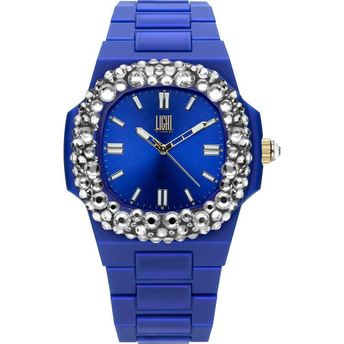 Load image into Gallery viewer, LIGHT TIME Mod. VELVET NAUTILUS - Blue Clear Strass-0
