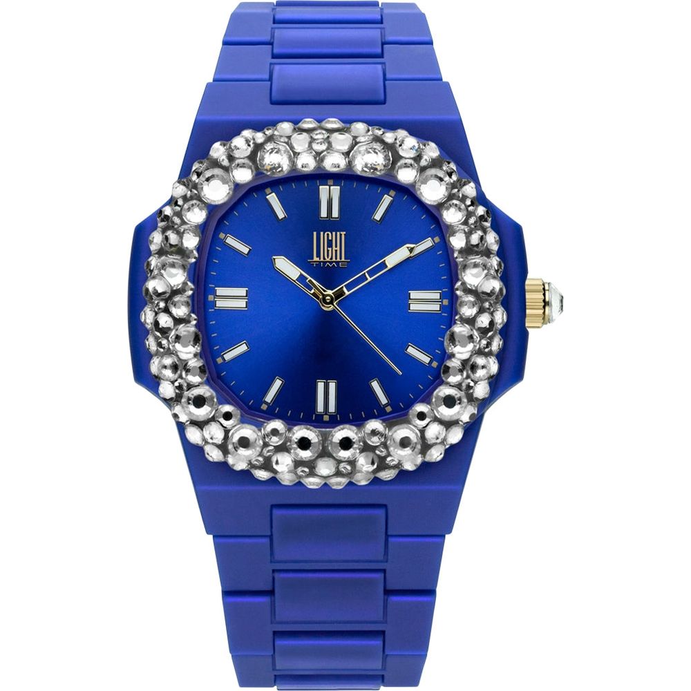 LIGHT TIME Mod. VELVET NAUTILUS - Blue Clear Strass-0