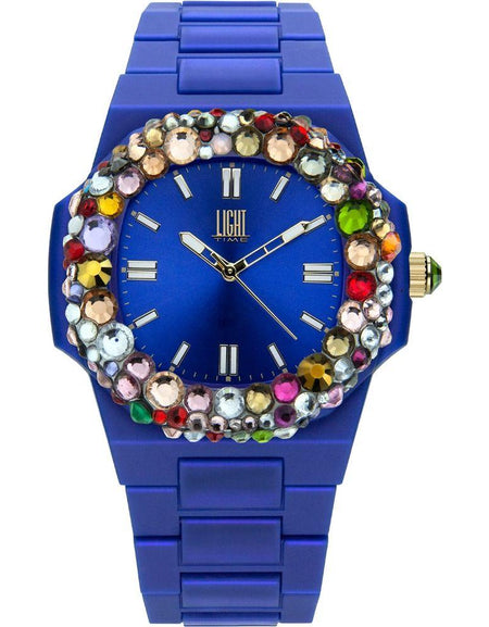 LIGHT TIME Mod. VELVET NAUTILUS - Blue Rainbow Strass-0