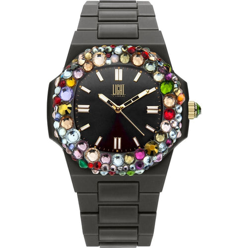 Load image into Gallery viewer, LIGHT TIME Mod. VELVET NAUTILUS - Black Rainbow Strass-0
