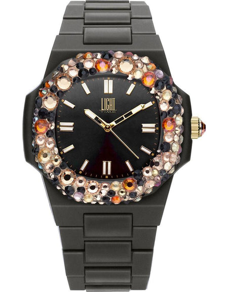 LIGHT TIME Mod. VELVET NAUTILUS - Black Rainbow Strass-0