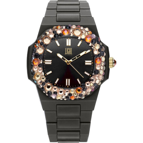 Load image into Gallery viewer, LIGHT TIME Mod. VELVET NAUTILUS - Black Rainbow Strass-0
