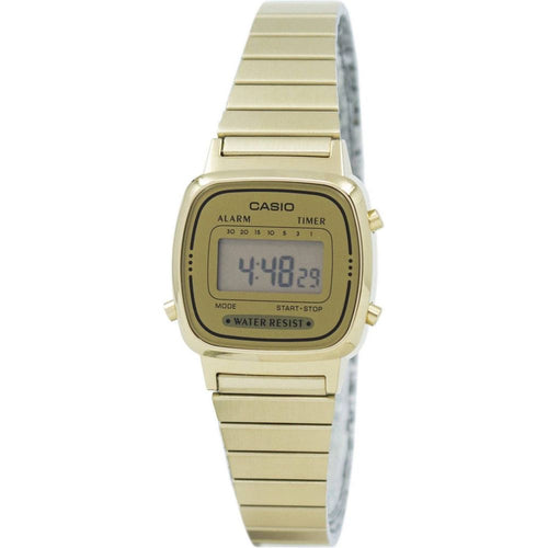 Load image into Gallery viewer, Casio Digital Stainless Steel Alarm Timer LA670WGA-9DF Women&#39;s Watch - A Luxurious Blend of Elegance and Functionality
