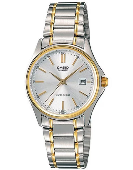 CASIO COLLECTION Mod. LADY DATE STEEL-GOLD - ARGENTÈE GOLD INDEXES-0