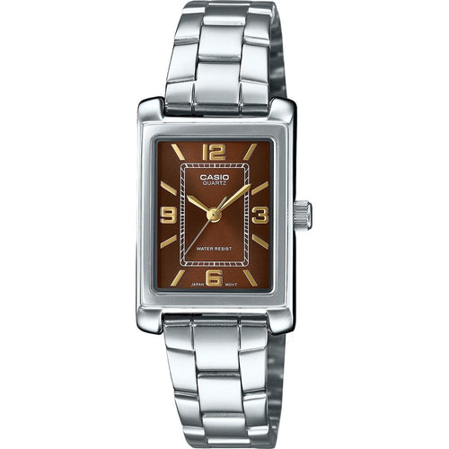 Load image into Gallery viewer, Casio Standard Analog Stainless Steel Brown Dial Quartz LTP-1234DD-5A Women&#39;s Watch
