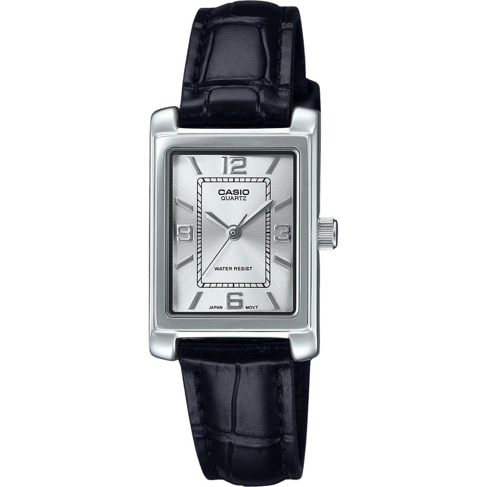 Casio Standard Analog Leather Strap Silver Dial Quartz Women's Watch