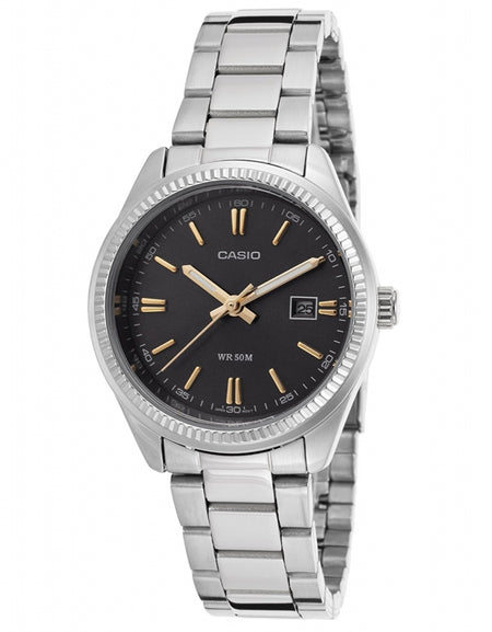 CASIO COLLECTION Mod. LADY DATE - BLACK. GOLD INDEXES-0