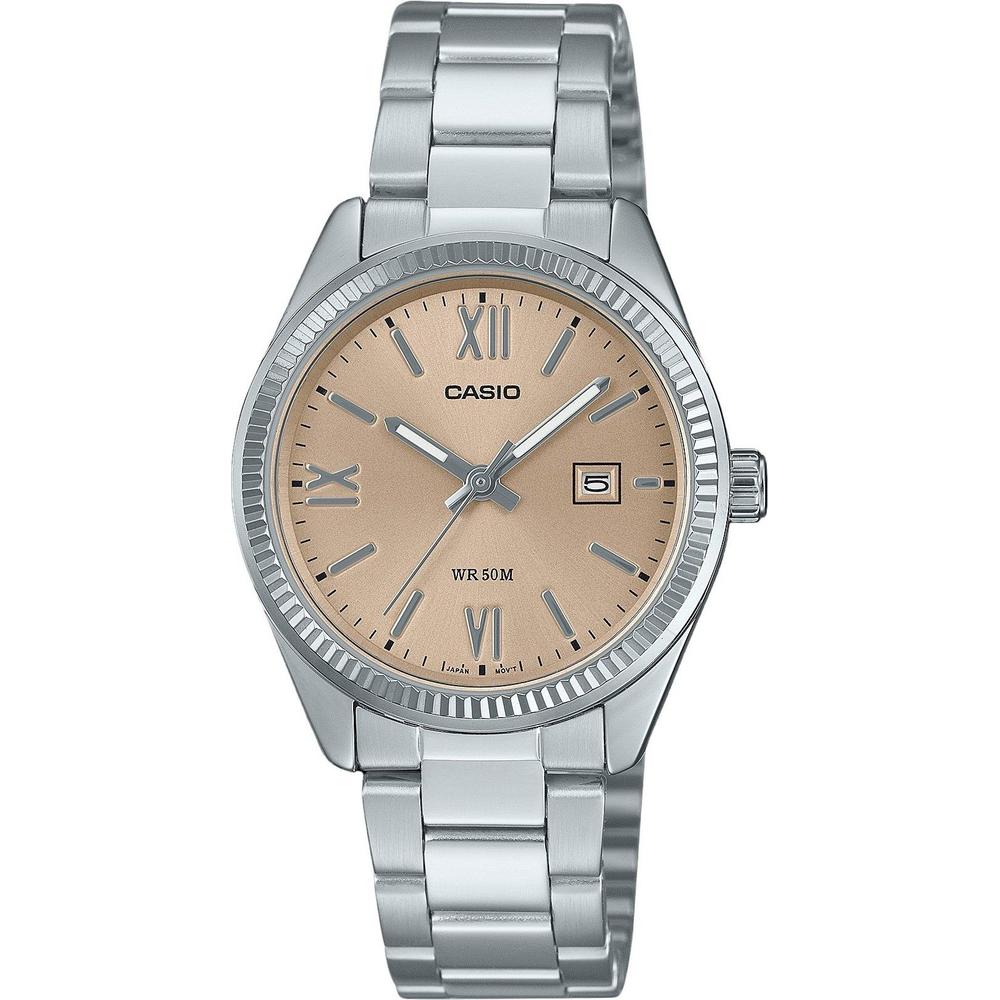 Casio Standard Analog Stainless Steel Peach Dial Quartz LTP-1302DD-4A2V Women's Watch: Elegance Redefined