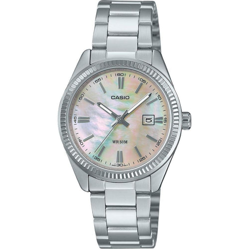 Load image into Gallery viewer, Casio Standard Analog Stainless Steel Mother Of Pearl Dial Quartz LTP-1302DS-4AV Women&#39;s Watch
