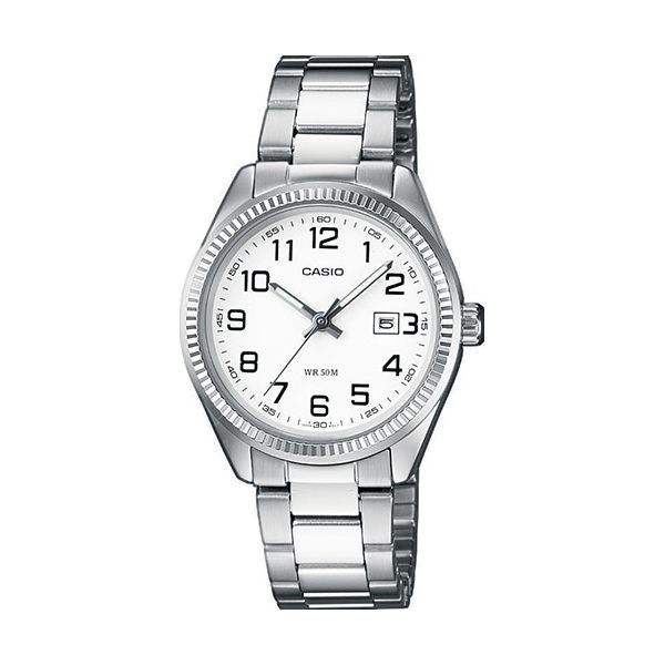 CASIO COLLECTION Mod. LADY DATE - WHITE, Arab number indexes-0