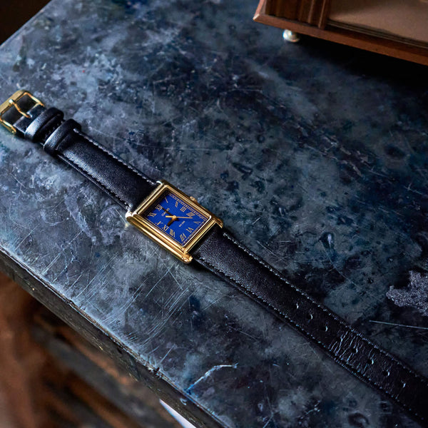 CASIO COLLECTION Mod. LADY TANK. GOLD. LEATHER - BLUE-1