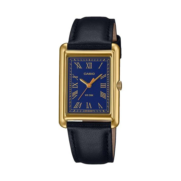 CASIO COLLECTION Mod. LADY TANK. GOLD. LEATHER - BLUE-0