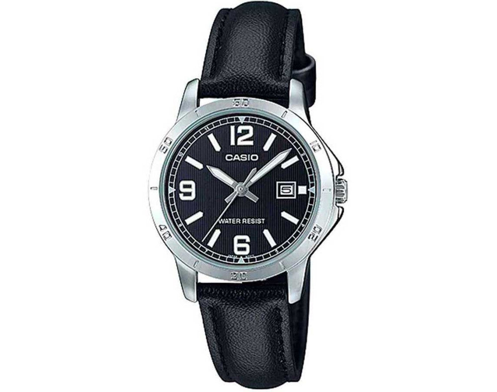 CASIO COLLECTION Mod. LADY DATE. LEATHER - BLACK-0
