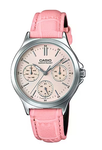 Load image into Gallery viewer, CASIO COLLECTION Mod. LADY MULTIFUNCTION. LEATHER - PINK-0
