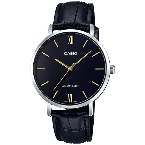 Load image into Gallery viewer, CASIO COLLECTION Mod. MINIMAL, LEATHER - BLACK-0
