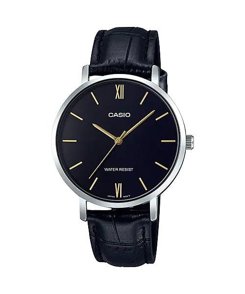 CASIO COLLECTION Mod. MINIMAL, LEATHER - BLACK-0