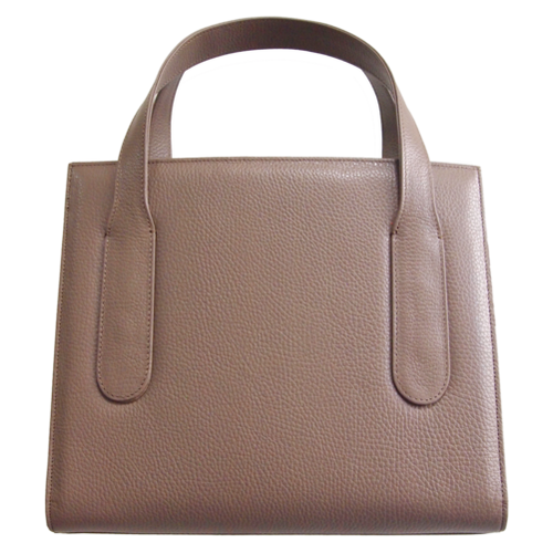 Load image into Gallery viewer, Large Pebbled Calf Leather Tote Taupe
