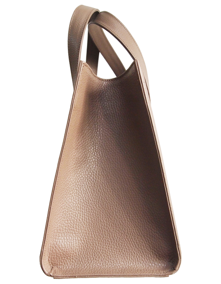 72 Smalldive Large Pebbled Calf Leather Tote in Taupe