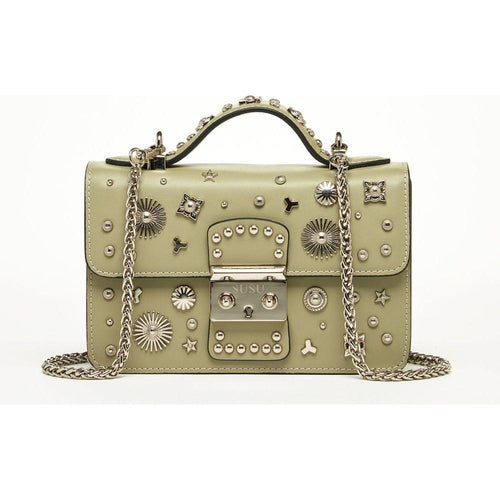 Load image into Gallery viewer, SUSU The Hollywood Leather Crossbody Bag in Sage Green
