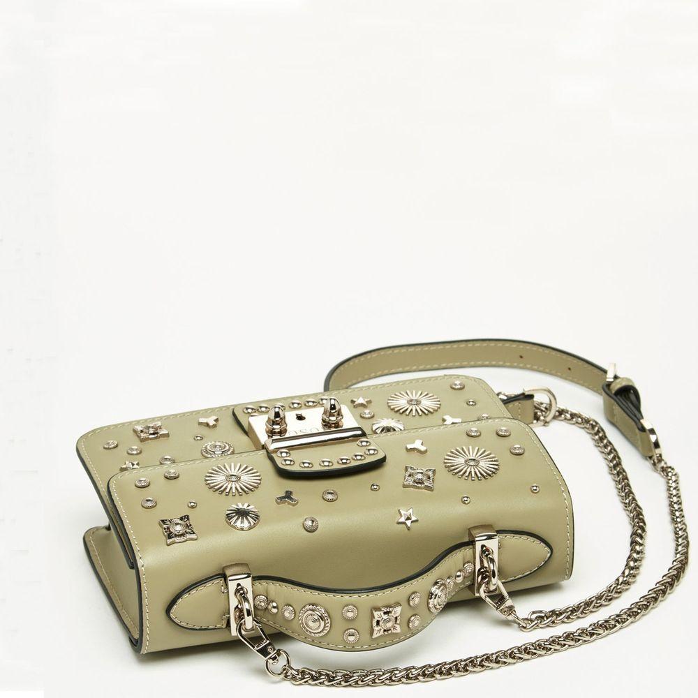 SUSU The Hollywood Leather Crossbody Bag in Sage Green