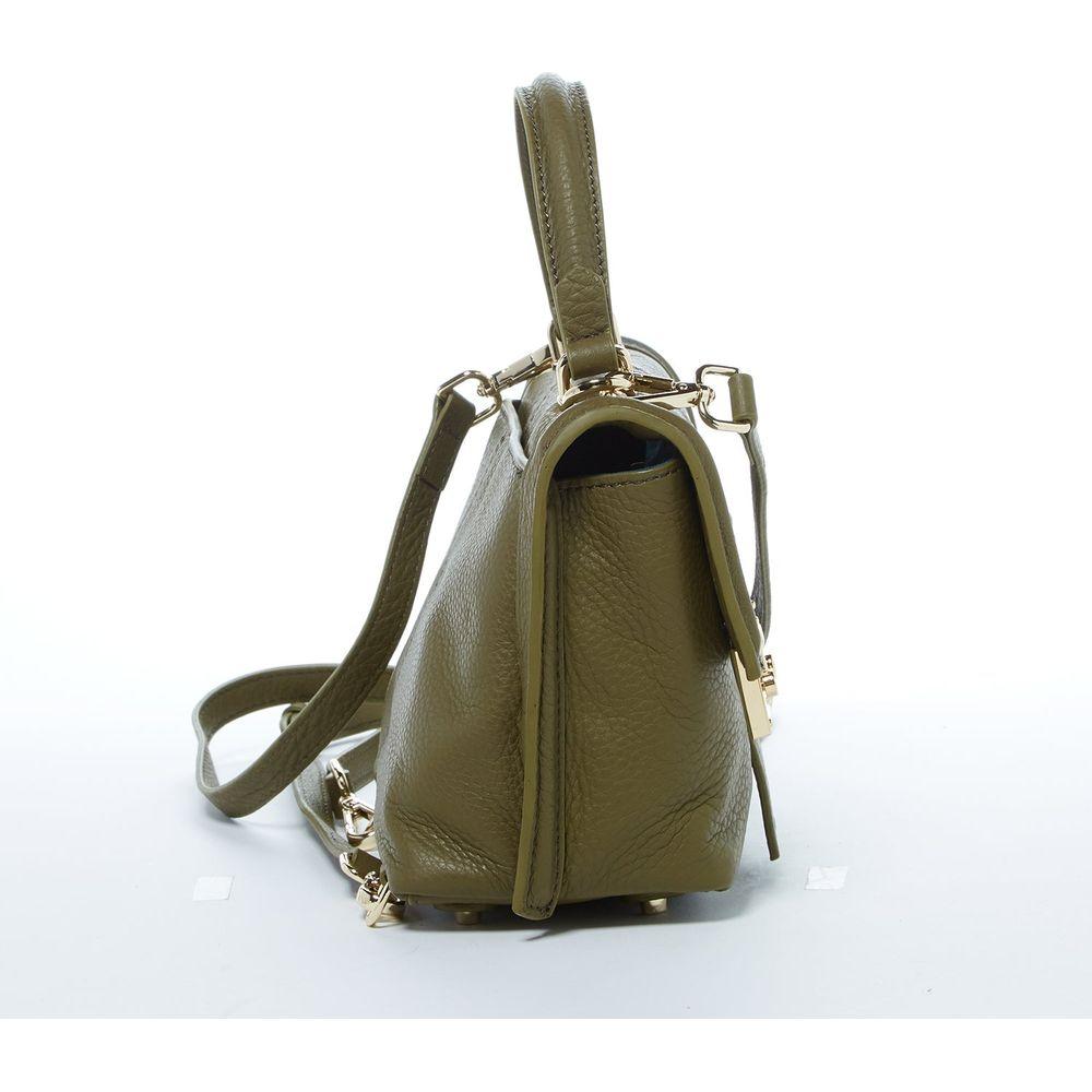 SUSU The Linda Leather Convertible Backpack Purse Olive Green