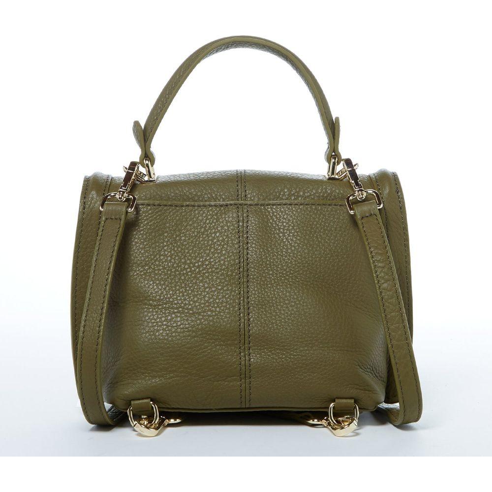 SUSU The Linda Leather Convertible Backpack Purse Olive Green