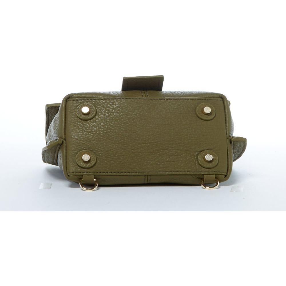 SUSU The Linda Leather Convertible Backpack Purse Olive Green