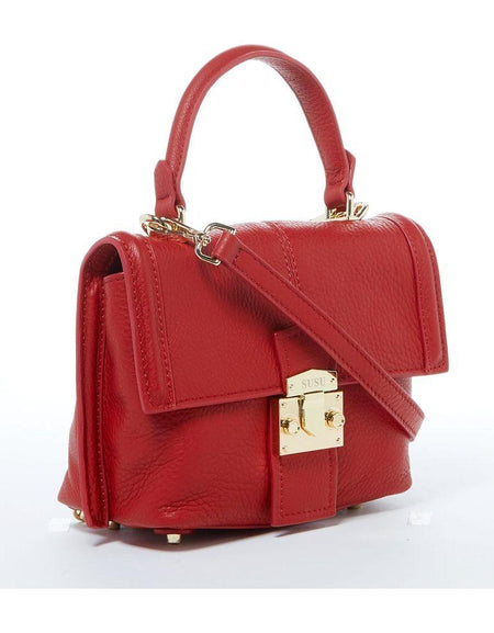 SUSU The Linda Red Leather Backpack Purse