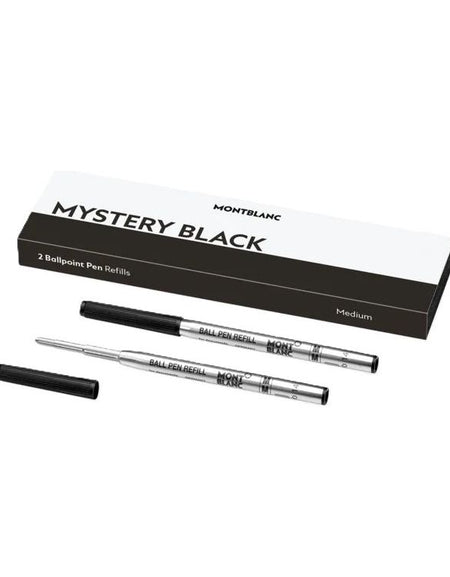 MONTBLANC Mod. MISTERY BLACK - BALLPOINT PEN REFILLS - MEDIUM - 2 PCS-0