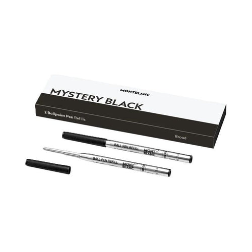 Load image into Gallery viewer, MONTBLANC Mod. MISTERY BLACK -  BALLPOINT PEN REFILLS - BROAD -2 PCS-0
