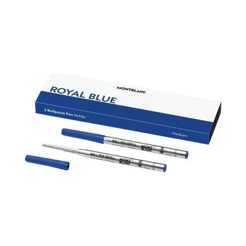 Load image into Gallery viewer, MONTBLANC Mod. ROYAL BLUE - BALLPOINT PEN REFILLS  - MEDIUM - 2PCS-0
