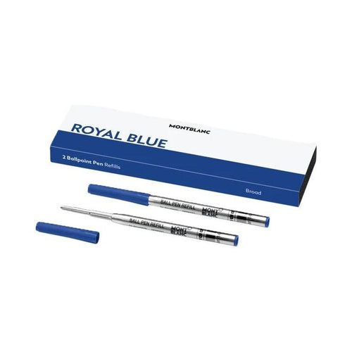 Load image into Gallery viewer, MONTBLANC Mod. ROYAL BLUE - REFILLS  BALL PEN - BROAD - 2 PCS-0
