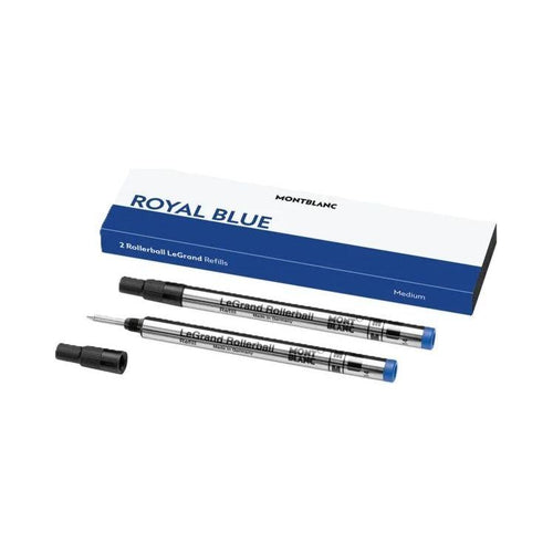 Load image into Gallery viewer, MONTBLANC Mod. ROYAL  BLUE - REFILLS  ROLLER BALL PEN - MEDIUM - 2PCS-0
