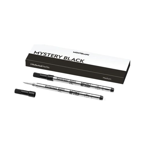 Load image into Gallery viewer, MONTBLANC Mod.  MISTERY BLACK - REFILLS  ROLLER BALL PEN - MEDIUM -2 PCS-0
