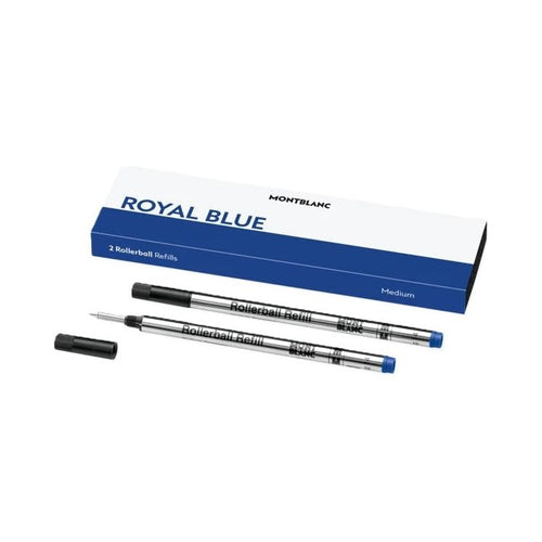 Load image into Gallery viewer, MONTBLANC Mod. ROYAL  BLUE - REFILLS  ROLLER BALL PEN - MEDIUM  - 2 PCS-0
