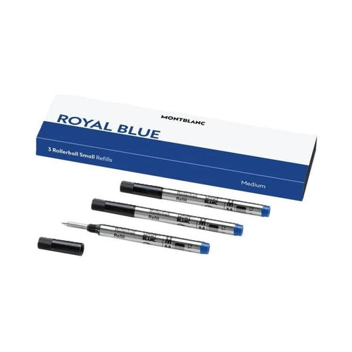 Load image into Gallery viewer, MONTBLANC Mod. ROYAL  BLUE - REFILLS  ROLLER BALL PEN - SMALL  - 3 PCS-0
