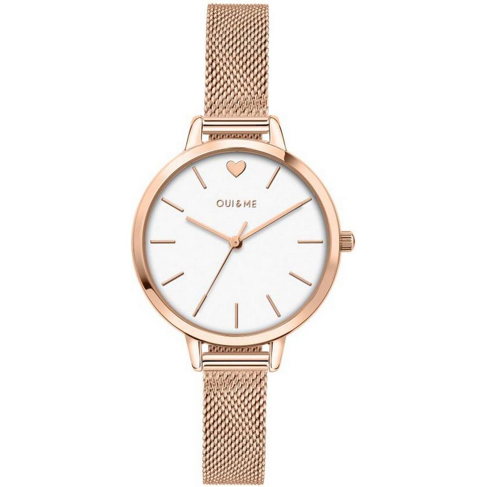 Oui & Me Petite Amourette White Dial Rose Gold Tone Women's Watch