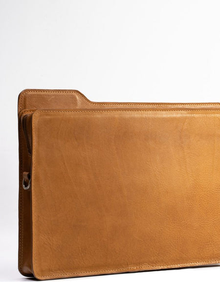 Geometric Goods Leather Laptop Bag - The Folder
