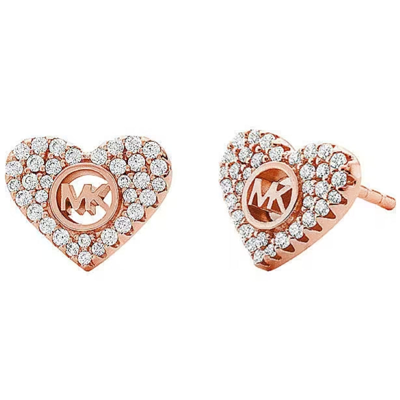 MICHAEL KORS PREMIUM SILVER COLLECTION Mod. HEART STUD-0